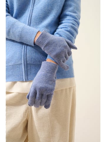 Perfect Cashmere Kaszmirowe rękawiczki "Yann" w kolorze błękitnym