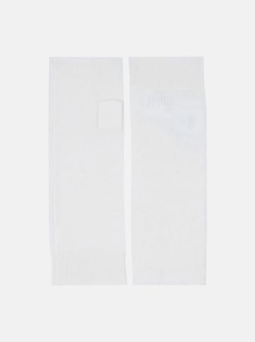 Perfect Cashmere Kaszmirowe mankiety "Zoe" w kolorze białym