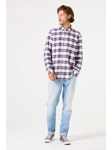 Garcia Blouse wit/rood/donkerblauw