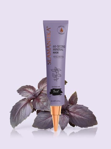 SEAMÁNTIKA Gesichtsmaske "60-Second Mineral - Basil Leaf Extract", 40 ml