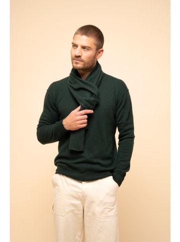 Just Cashmere Kaszmirowy szal w kolorze zielonym - 200 x 30 cm