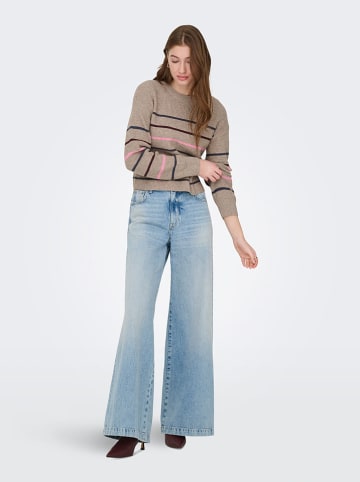 ONLY Sweter w kolorze szarobrązowym