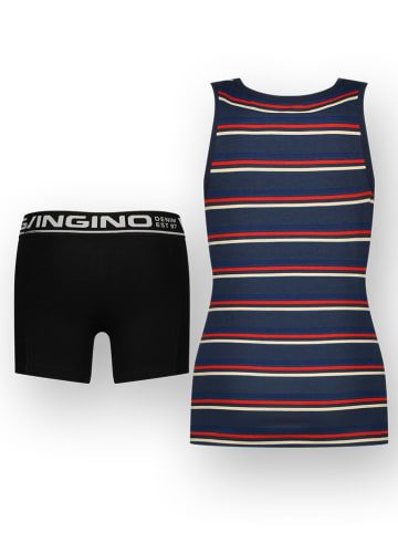 Vingino 2-delige ondergoedset zwart/donkerblauw