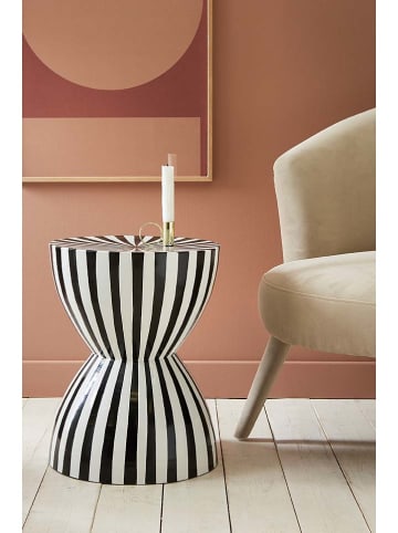 Ellos Home Stolik "Pello" w kolorze czarno-białym - wys. 46 x Ø 35 cm