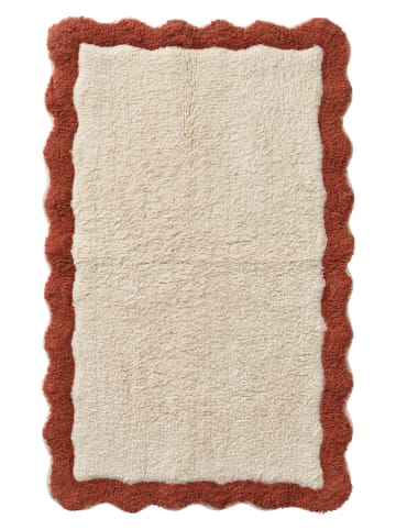 Ellos Home Badvorleger "Scallop" in Rot/ Creme
