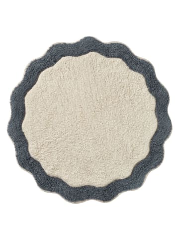 Ellos Home Badvorleger "Scallop" in Dunkelblau/ Creme