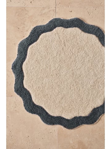 Ellos Home Badmat "Scallop" donkerblauw/crème