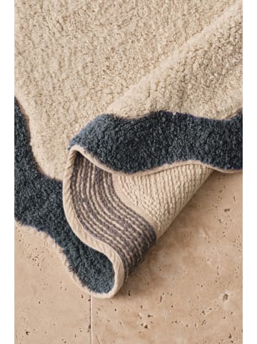 Ellos Home Badvorleger "Scallop" in Dunkelblau/ Creme