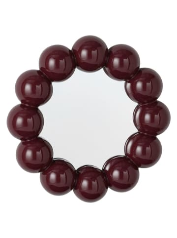 Ellos Home Lustro ścienne "Mila" w kolorze bordowym - Ø 50 cm