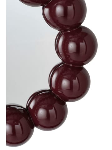 Ellos Home Lustro ścienne "Mila" w kolorze bordowym - Ø 50 cm