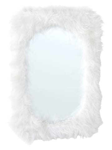 Ellos Home Spiegel "Furry" wit - (B)37 x (H)55 cm