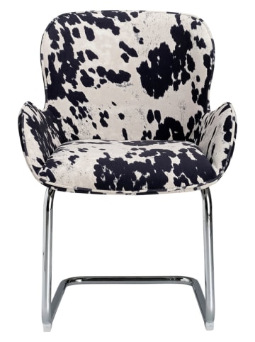 Ellos Home Esszimmerstuhl "Cowlow" in Schwarz/ Weiß - (B)59 x (H)94 x (T)59 cm
