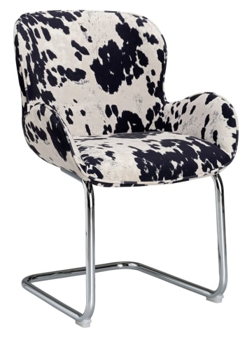 Ellos Home Esszimmerstuhl "Cowlow" in Schwarz/ Weiß - (B)59 x (H)94 x (T)59 cm