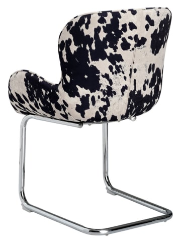 Ellos Home Esszimmerstuhl "Cowlow" in Schwarz/ Weiß - (B)59 x (H)94 x (T)59 cm