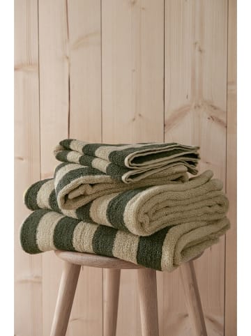 Ellos Home 4tlg. Handtuchset "Saga" in Grün/ Beige