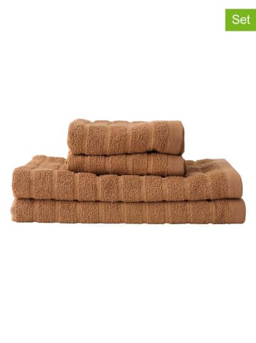 Ellos Home 4-częściowy zestaw ręczników "Day" w kolorze brązowym