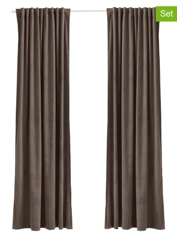 Ellos Home 2er-Set: Gardinen "Nora" in Braun