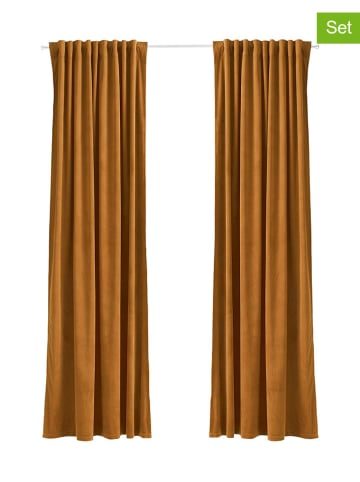 Ellos Home Zasłony (2 szt.) ''Nora'' w kolorze jasnobrązowym