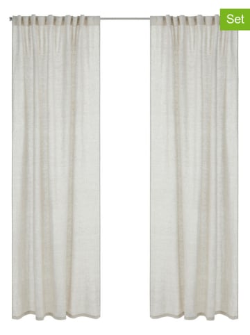 Ellos Home 2-delige stet: gordijnen "Malva" beige
