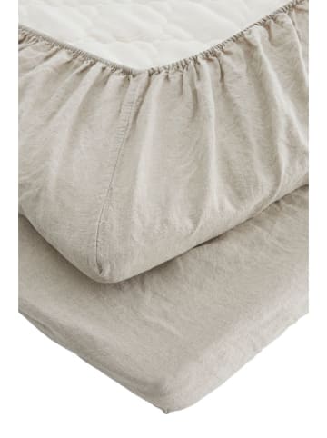Ellos Home Linnen hoeslaken "Candice" crème