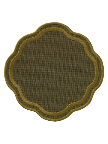 Ellos Home 4er-Set: Untersetzter "Peggy" in Khaki - Ø 10 cm