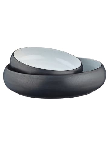 Björn 2-delige set: fruitschalen "Gourmet" wit/zwart