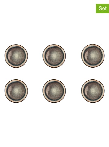 Björn 6er-Set: Dessertteller "Iris" in Braun - Ø 21,5 cm