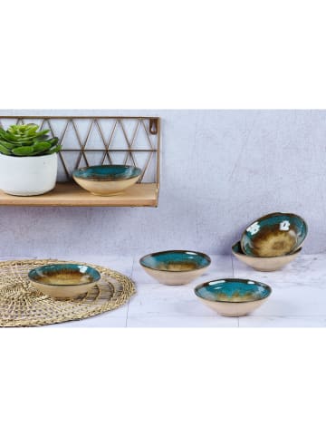 Björn 6er-Set: Servierschalen "Island" in Khaki/ Blau - Ø 11,5 cm