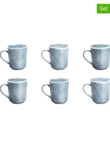 Björn 6-delige set: mokken "Cloud" grijsblauw - 400 ml