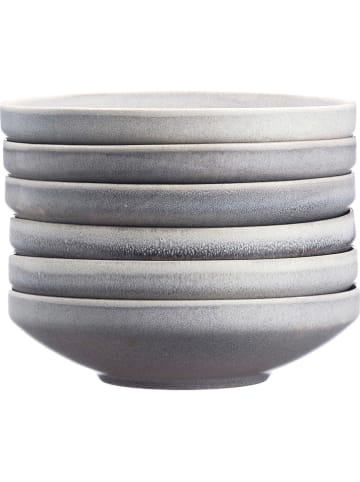 Björn 6er-Set: Suppenteller "Stone" in Grau - Ø 20 cm