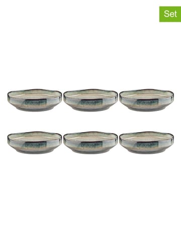 Björn 6er-Set: Suppenteller "Genesis" in Grau/ Beige - Ø 21 cm