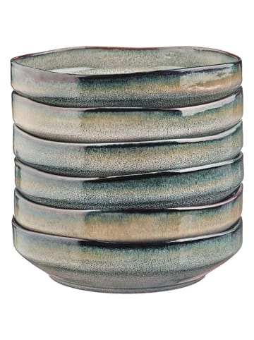 Björn 6er-Set: Suppenteller "Genesis" in Grau/ Beige - Ø 21 cm