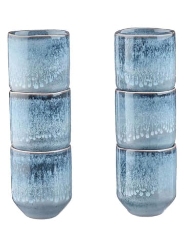 Björn 6-delige set: bekers "Genesis" blauw - 80 ml