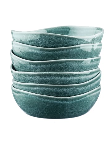 Björn 6er-Set: Frühstücksschalen "Magma" in Hellblau - Ø 18,5 cm