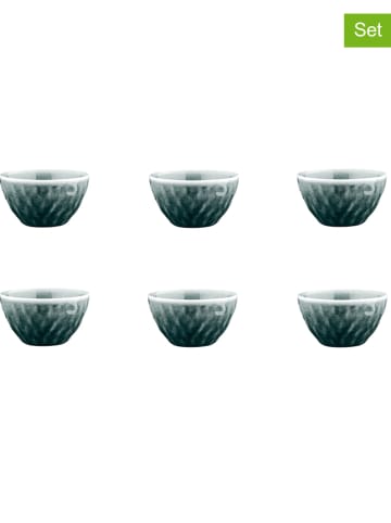 Björn 6-delige set: serveerkommen"Moon" petrol - Ø 11,5 cm