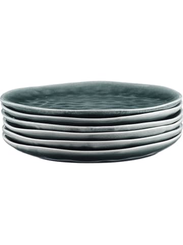 Björn 6er-Set: Speiseteller "Moon" in Petrol - Ø 28,5 cm