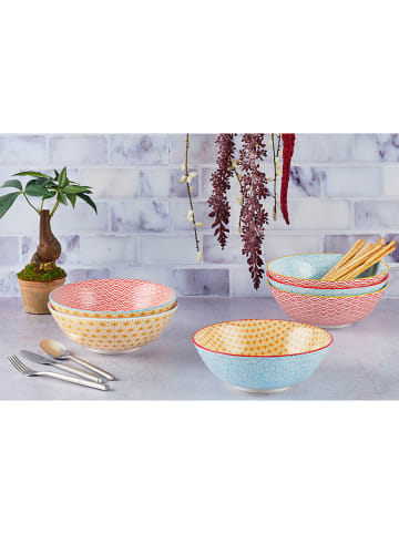 Björn 6er-Set: Salatschüsseln "Color" in Rot/ Gelb/ Hellblau - Ø 21 cm