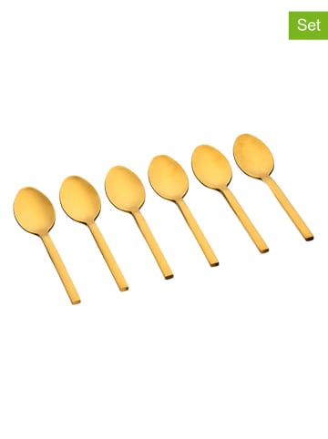 Björn 6er-Set: Edelstahl-Kaffeelöffel "Emund" in Gold - (L)12 cm