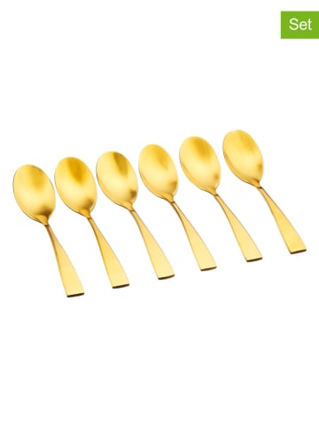 Björn 6er-Set: Edelstahl-Kaffeelöffel "Sven" in Gold - (L)14 cm