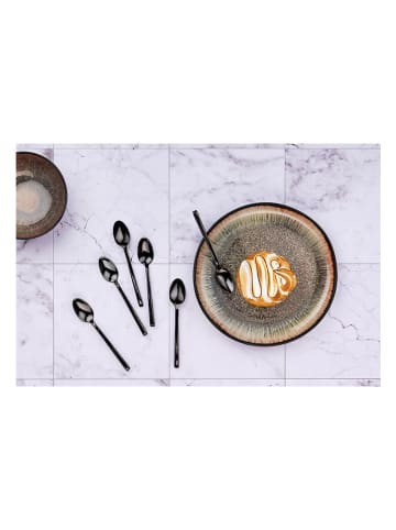 Björn 6er-Set: Edelstahl-Kaffeelöffel "Olaf" in Schwarz - (L)13 cm