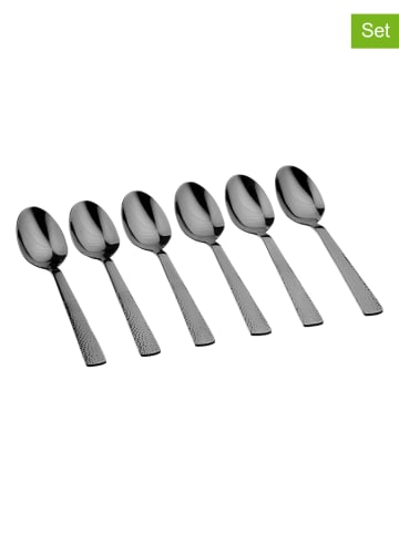 Björn 6er-Set: Edelstahl-Kaffeelöffel "Finn" in Schwarz - (L)13 cm