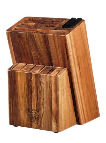 Björn Messerblock "Loviisa" in Hellbraun - (B)13 x (H)23 x (T)15 cm