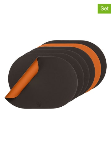 Björn 6er-Set: Tischsets in Braun/ Orange - (L)44,5 x (B)30 cm