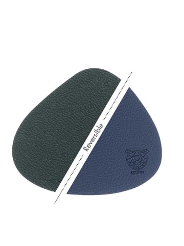 Björn 6-delige set: onderzetters antraciet/donkerblauw - Ø 10 cm