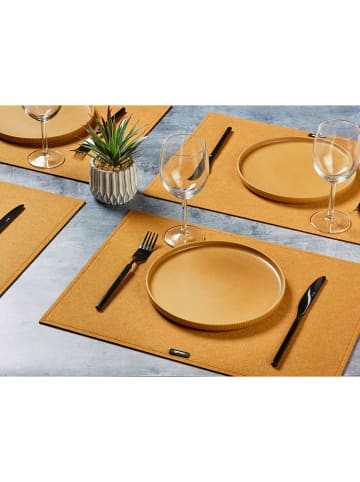 Björn 6er-Set: Tischsets in Hellbraun - (L)45 x (B)33 cm