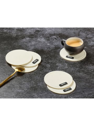Björn 6-delige set: onderzetters crème - Ø 10 cm