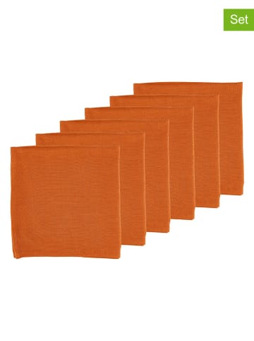 Björn 6er-Set: Servietten in Orange - (L)40 x (B)40 cm