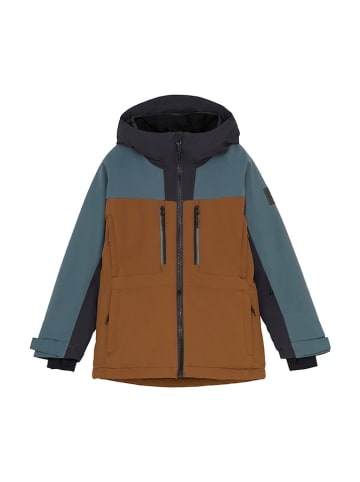 Color Kids Ski-/ Snowboardjacke in Hellbraun/ Blau
