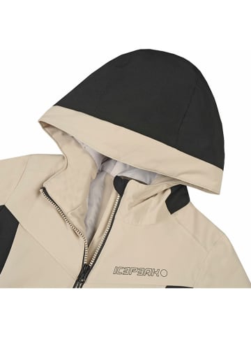 Icepeak Ski-/ Snowboardjacke "Lanett" in Beige/ Schwarz