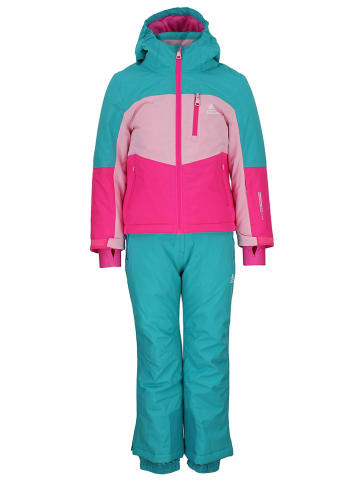 Peak Mountain 2tlg. Ski-/ Snowboardoutfit "Fabiola" in Türkis/ Pink